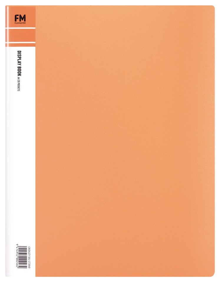 FM Display Book Pastel A4 Sunset Orange 20 Pocket