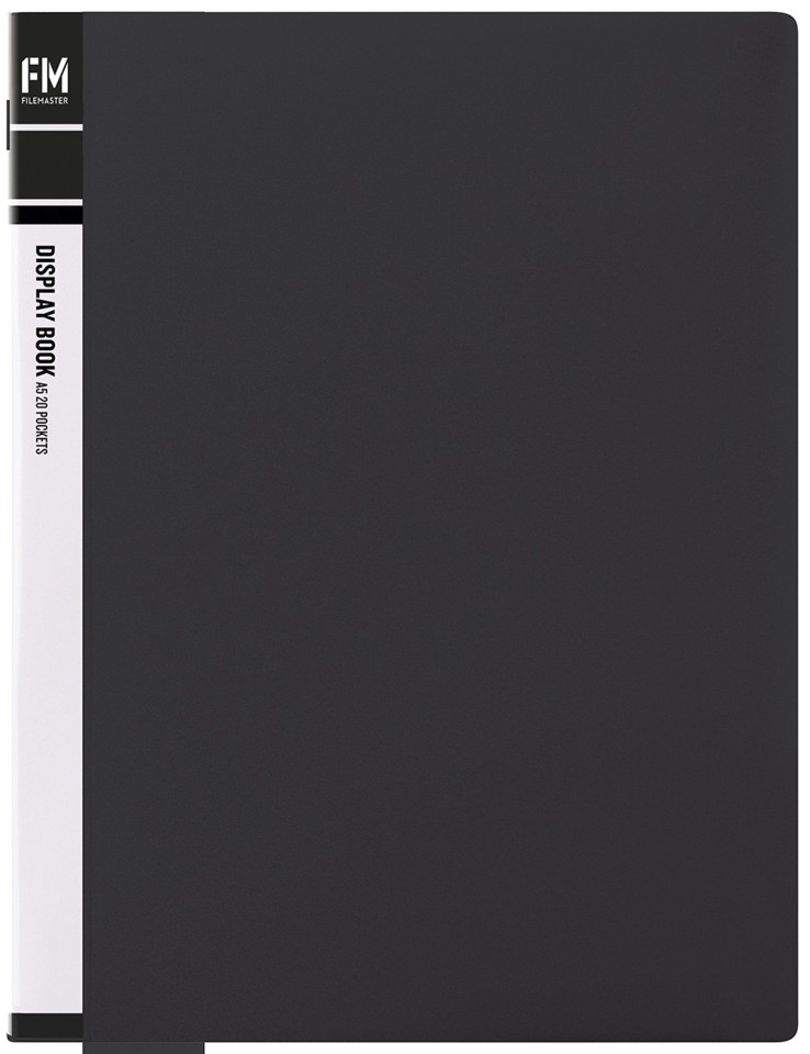 Filemaster Display Book A5 20 Pocket Black