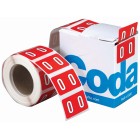 Codafile Numeric Lateral Labels Number 0 25mm Roll 500 image