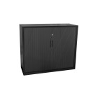 Proceed Tambour 3 Tier Cabinet 1020(h)x1200(w)x450(d)mm Black image