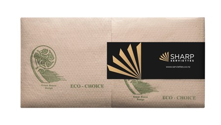 Sharp Eco Choice 1Ply (300x305mm) 4 Fold Luncheon Serviettes Packet 200