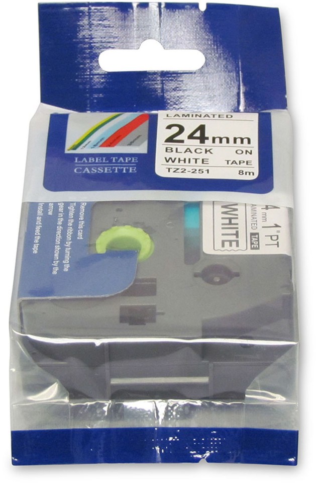 Icon Compatible TZe251 Tape Black On White 24mm