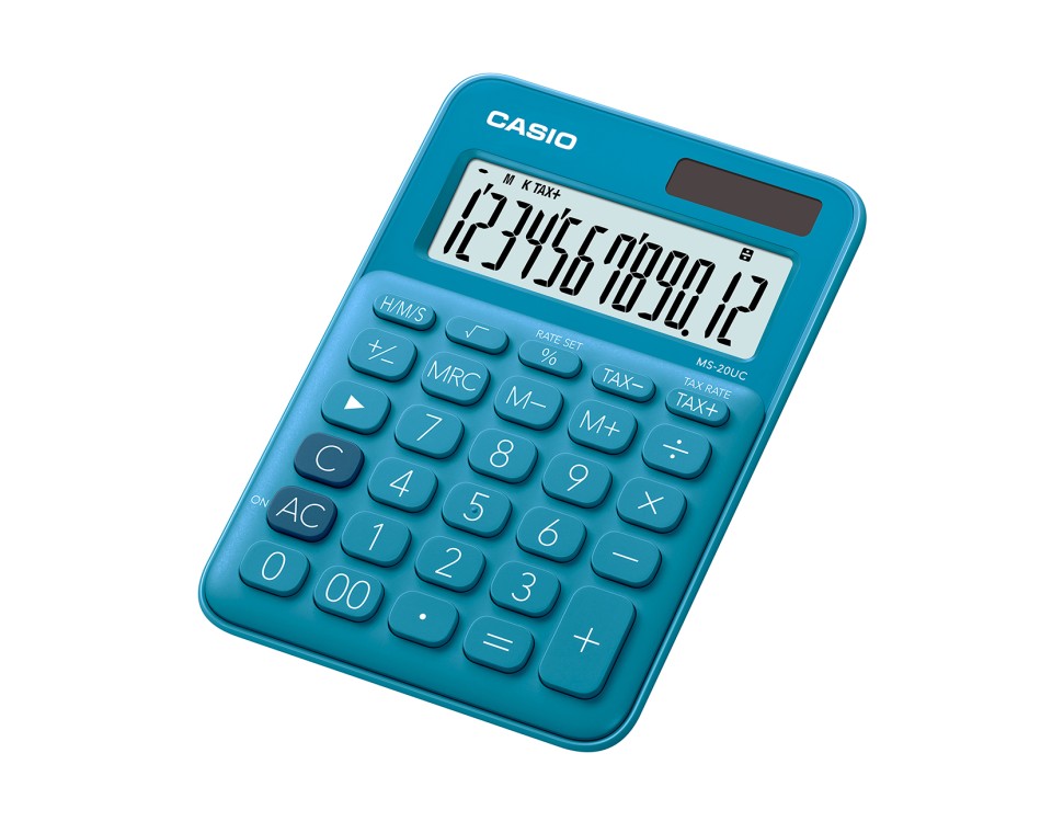 Casio Desktop Calculator MS20UCBU Blue