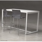 Knight Anvil Bar Leaner Table 1600(w)x800(d)mm White Frame/White Top image