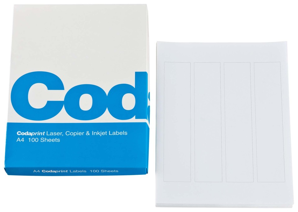 Codafile Codaprint Labels Laser Inkjet 400 Labels