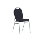 Knight Klub Conference Chair Silver Frame Navy Fabric image