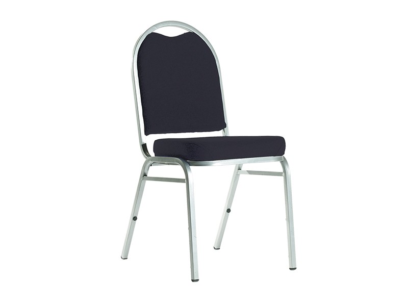 Knight Klub Conference Chair Silver Frame Navy Fabric