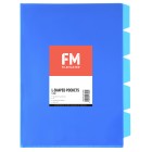 FM Pocket L Shape 5 Tab A4 Blue 5 Pack image