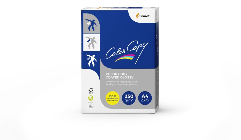 Color Copy Paper Coated Gloss 250gsm A4 Pack 250
