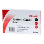 Esselte System Cards Ruled 203x127mm (8x5) White Pack 100 image
