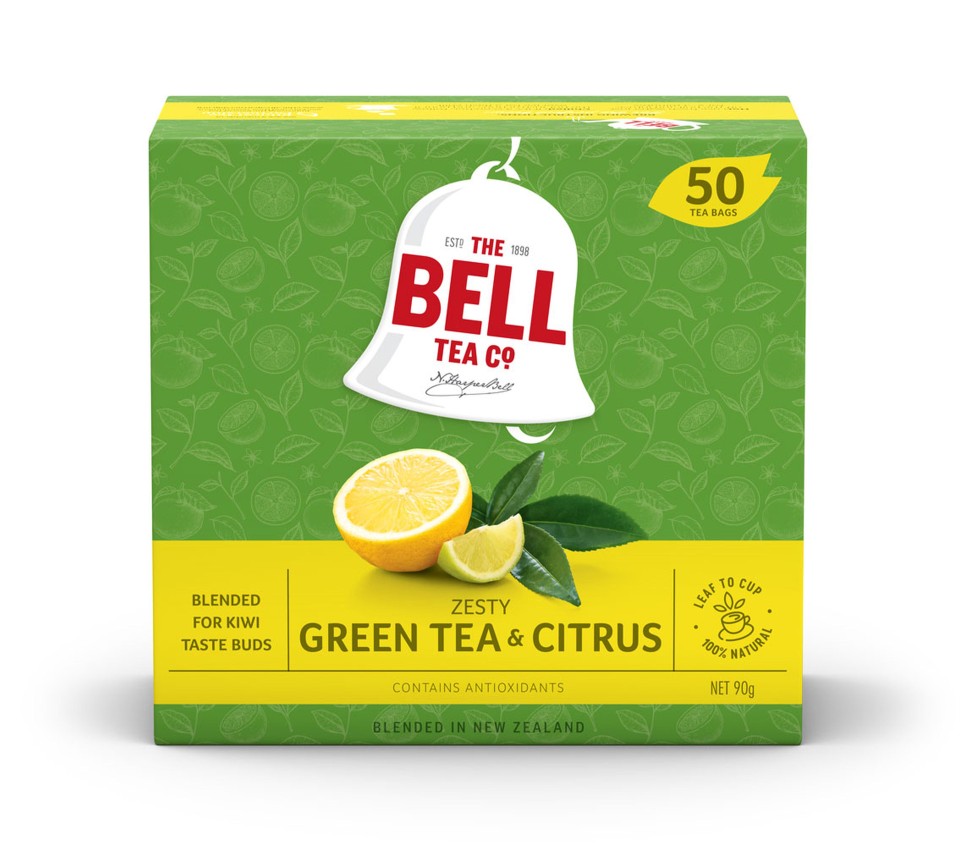 Bell Tea Bags Tagless Zesty Green Citrus Box 50