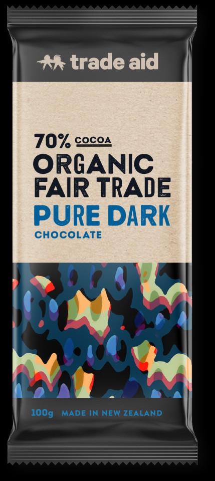 Trade Aid Organic 70% Pure Dark Chocolate 100g