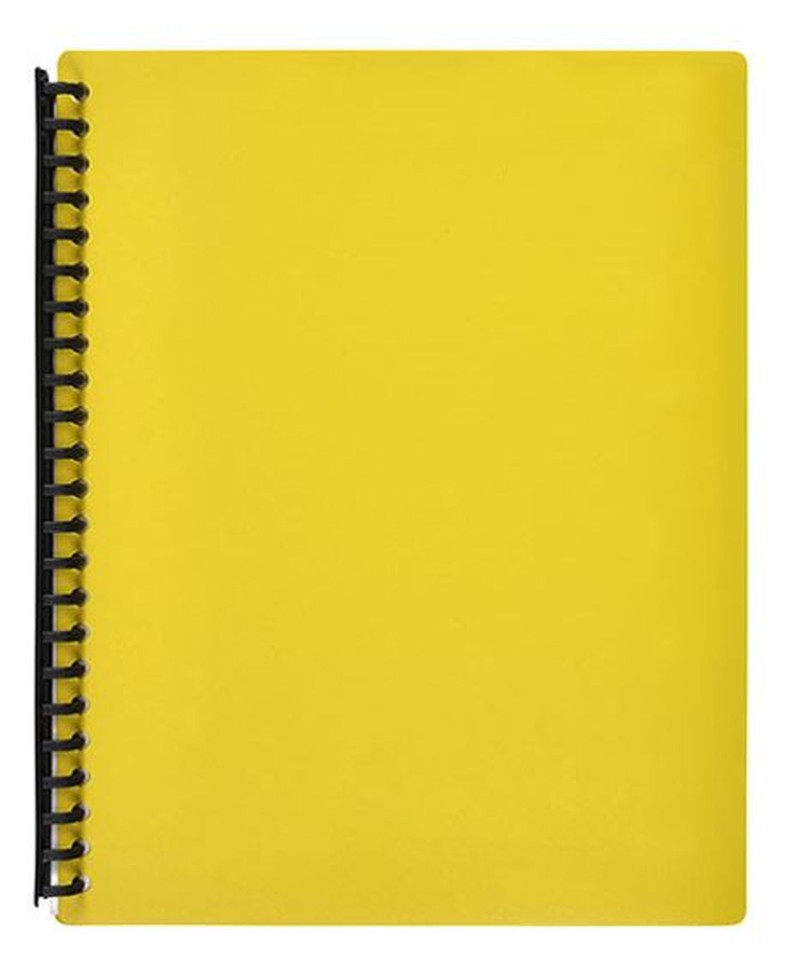 Icon Display Book Refillable A4 20 Pockets Yellow