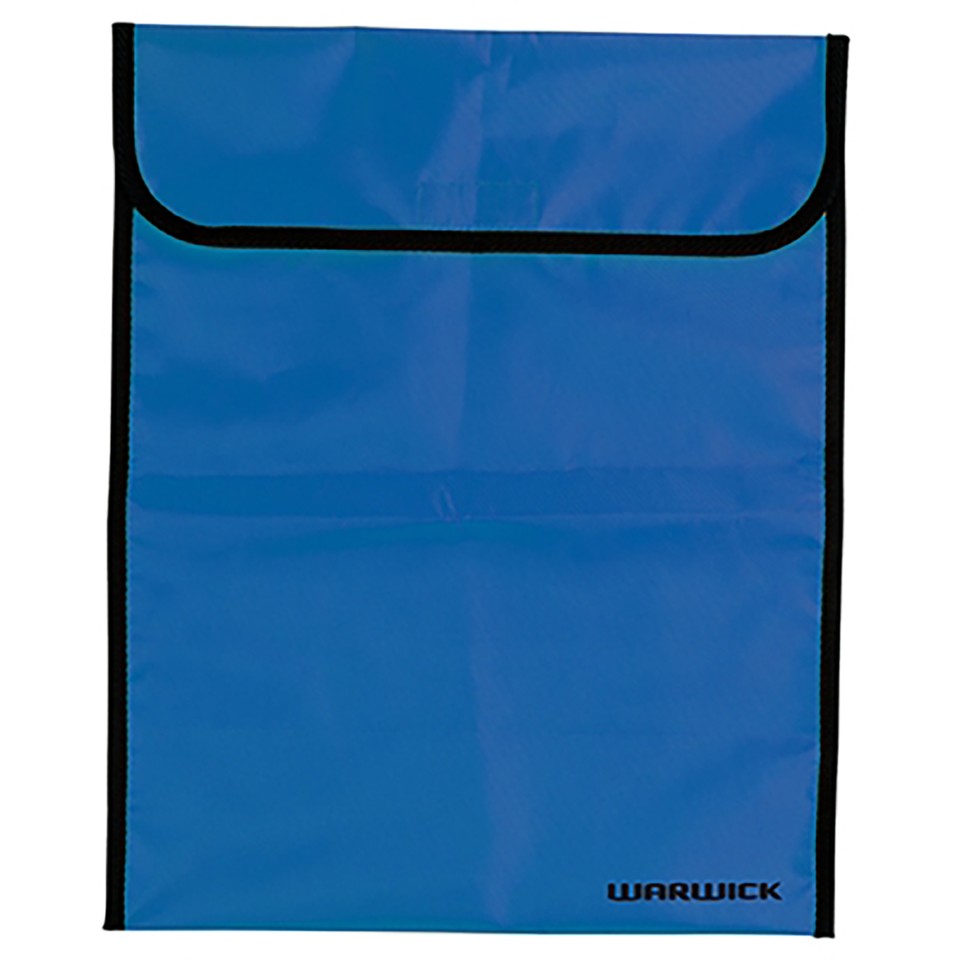 Warwick Homework Bag Velcro Extra Large Fluoro Blue