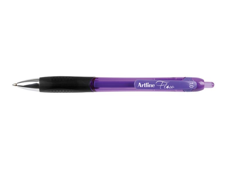 Artline Flow Gel Ink Pen Retractable Medium 1.0mm Purple