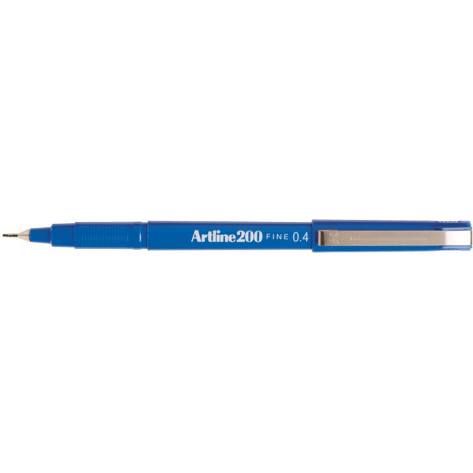 Artline 200 Fineliner Pen Fine 0.4mm Blue