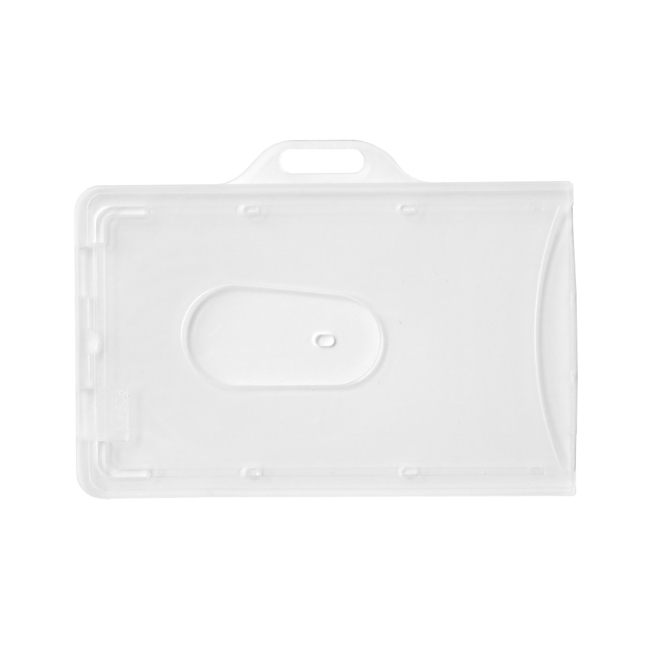 ID Card Holder Landscape Plastic Clear