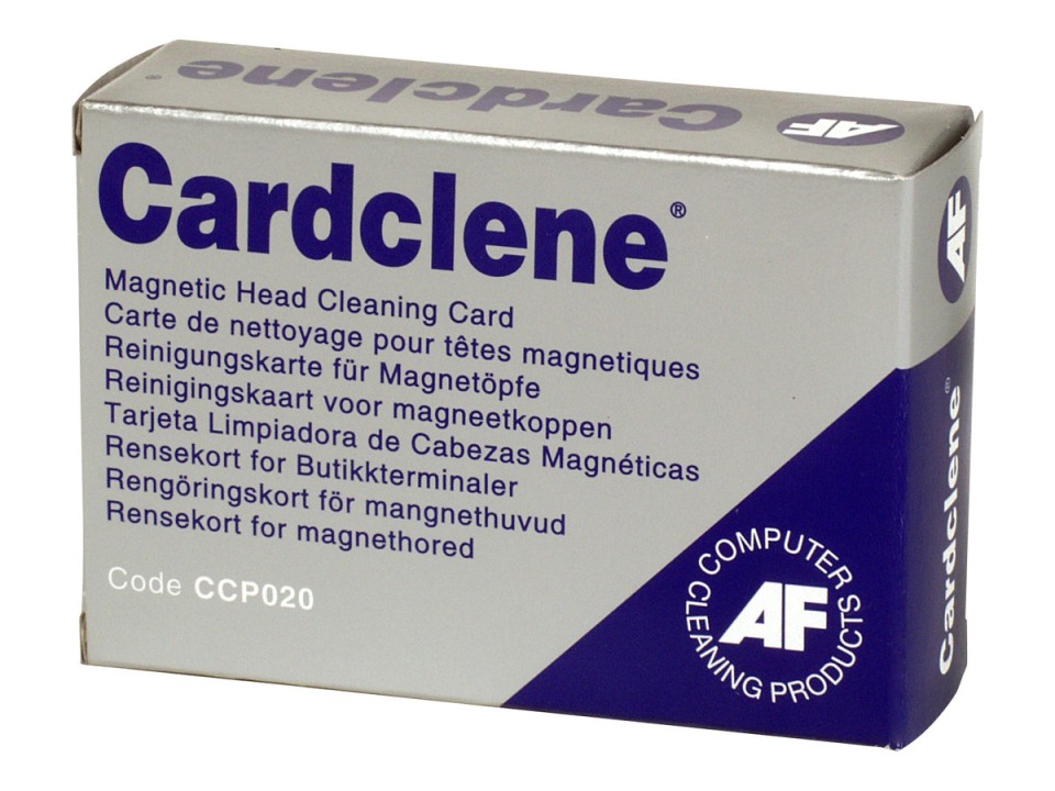 AF Cardclene Magnetic Head Cleaning Card Plain Pre-Saturated (Eftpos)