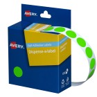 Avery Dot Stickers Dispenser 937296 14mm Diameter Fluoro Green Pack 700 image