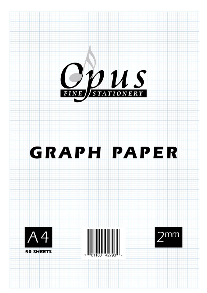 Opus Graph Paper Pad A4 2mm 50 Leaf 70gsm