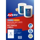 Avery Removable Labels Laser Inkjet Printers 62x89mm 9 Per Sheet 90 Labels 980011 / L7108REV image