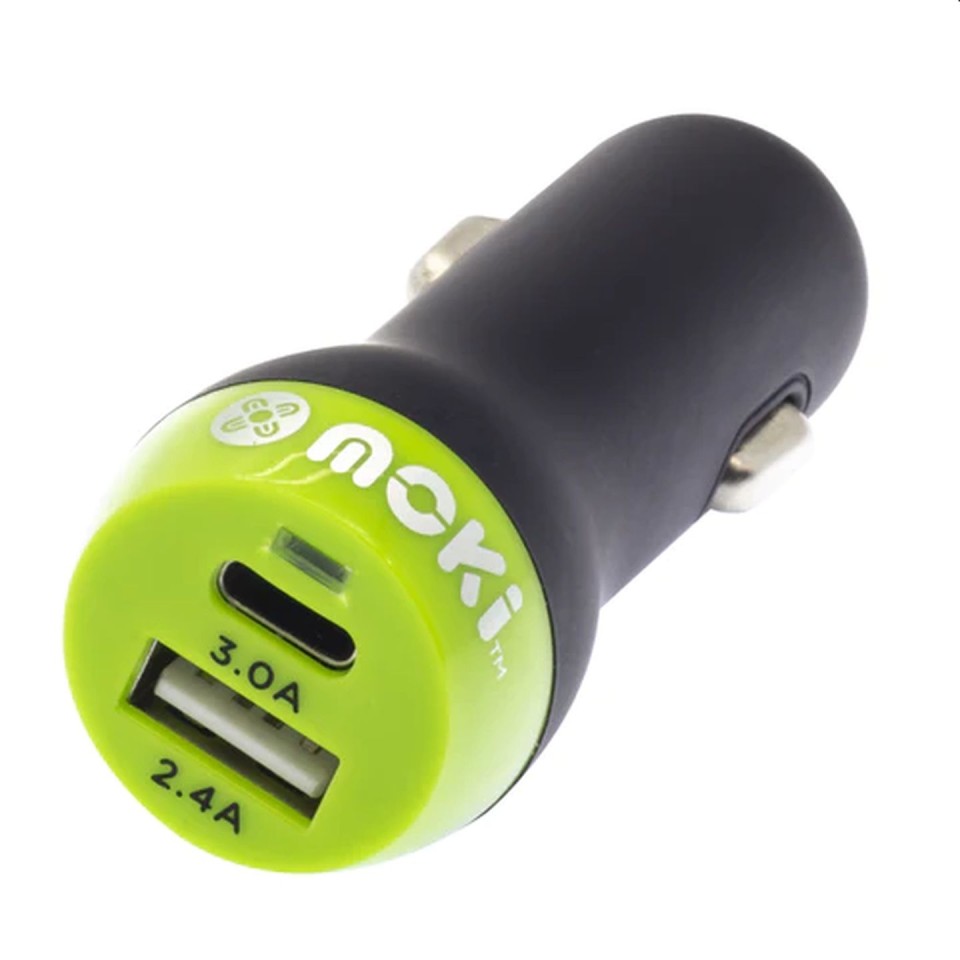 Moki RapidCharge Charger Car USB-C + USB 3.0