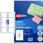 Avery Shipping Labels Crystal Clear Laser Printers 99.1x67.7mm 200 Labels 959052 / L7565 image