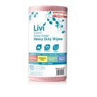 Livi Red Colour Coded Heavy Duty Wipes 90 Sheets Per Roll image