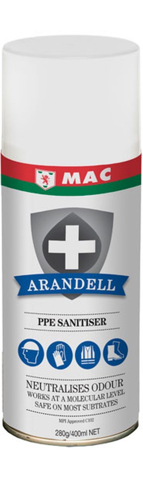 Mac Arandell Premium PPE Sanitiser Spray Fresh 400ml
