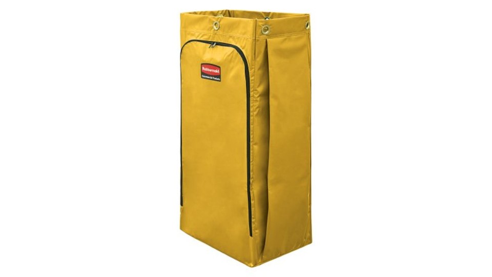 Rubbermaid Yellow Vinyl Bag For High Capacity Janitorial Cleaning Cart 34 Gallon