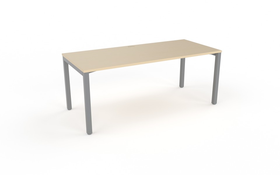 Cubit Desk 1800Wx800Dmm Nordic Maple Top / Silver Frame