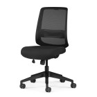 Chair Solutions Ava Mesh Synchro Task Chair Black Fabric No Arms image