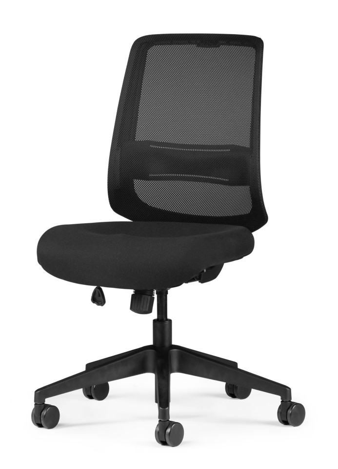 Chair Solutions Ava Mesh Synchro Task Chair Black Fabric No Arms