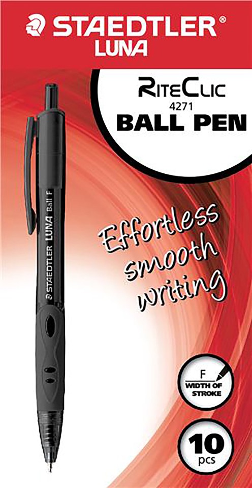 Staedtler Luna RiteClic Ballpoint Pen Retractable Fine 0.7mm Black