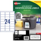Avery L7912 Ultra Resistant Laser Labels 63.5x33.9 24up 10/pk image