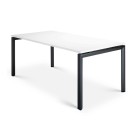 Novah Meeting Table 1800Wx900D White Top / Black Frame image