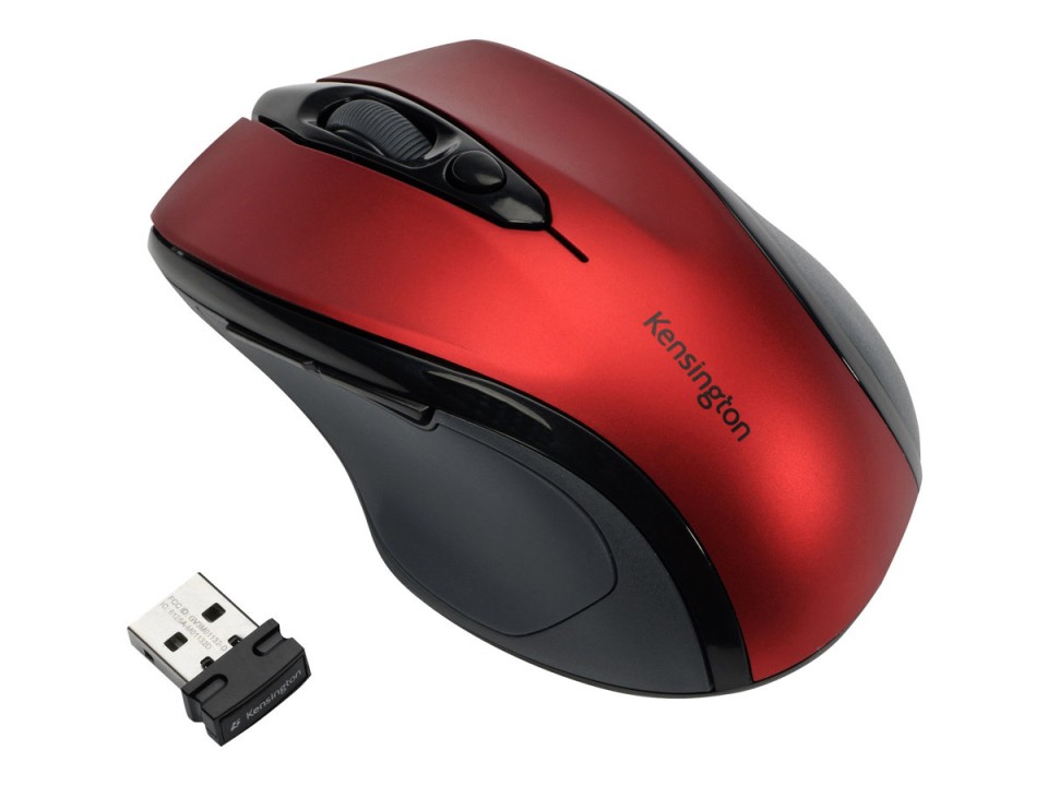 Kensington Pro Fit Mouse Wireless Mid Size Red