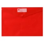 Marbig Document Wallet Polypropylene Button Closure A4 Red Pack 10 image
