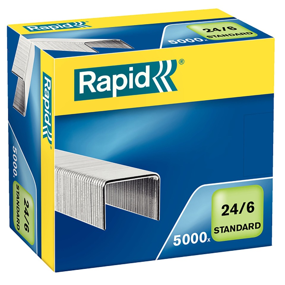 Rapid No. 24/6 Staples 28 Sheet Box 5000