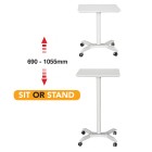 Sylex Helsinki Sit To Stand Desk 800mm X 800mm White image