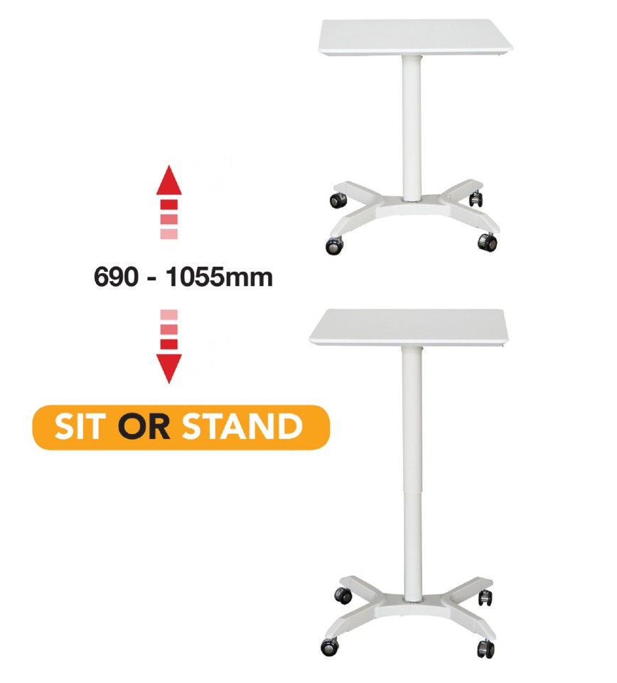 Helsinki Sit To Stand Desk 800Wx800Wmm White