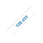Brother P-Touch Labelling Tape Laminating TZe-233 12mmx8m Blue On White image