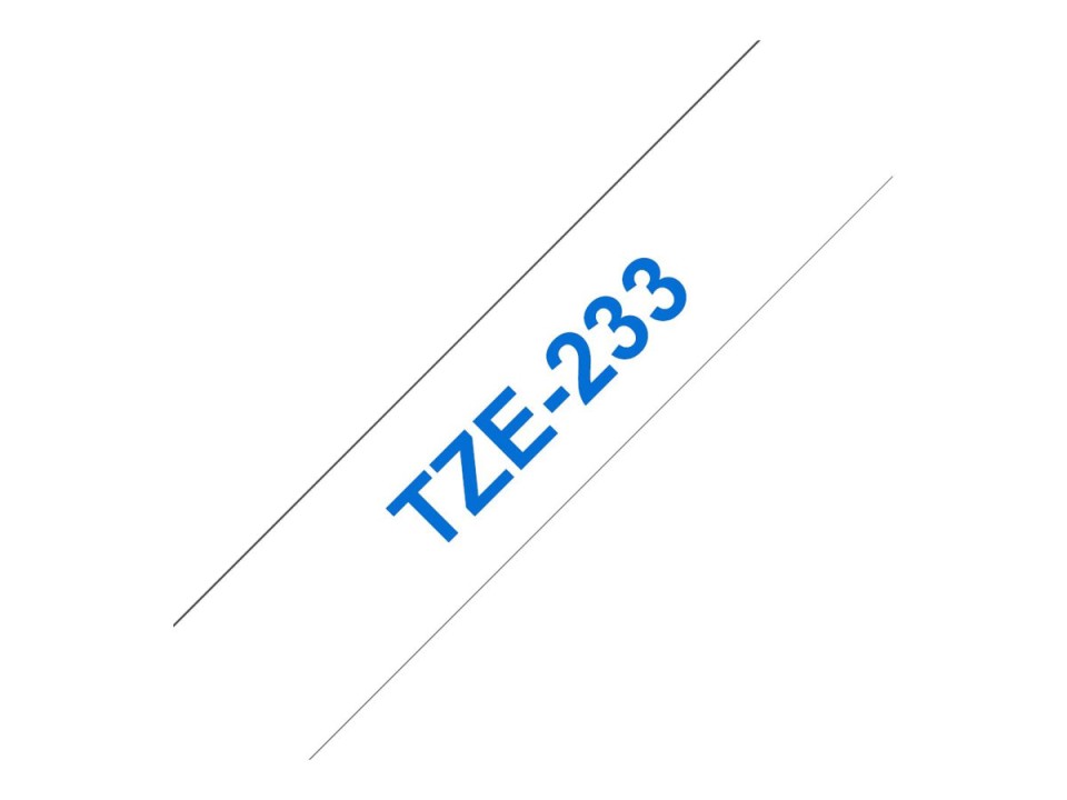 Brother P-Touch Labelling Tape Laminating TZe-233 12mmx8m Blue On White