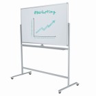 Boyd Visuals Clarity Porcelain Mobile Pivoting Whiteboard 1200 x 1500mm image