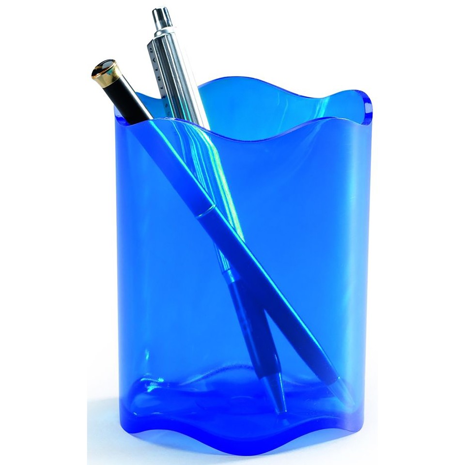 Durable Ice Pen/Pencil Cup Translucent Light Blue