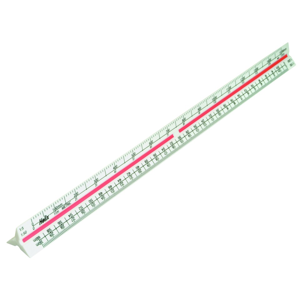 Helix Scale Ruler Triangular 30cm
