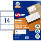 Avery Quick Peel Address Sure Feed Inkjet Printers 99.1 X 38.1 Mm Pack 350 Labels (936028 / J8163) image