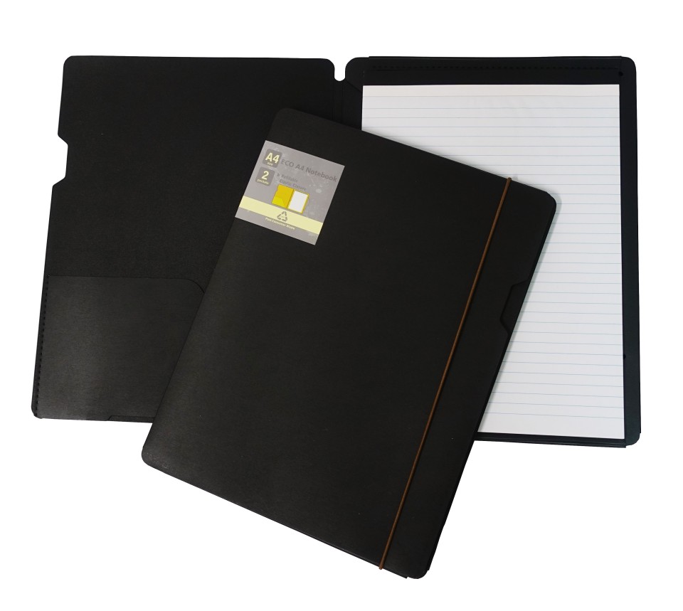 OSC Notepad Portfolio 100% Recycled A4 Black