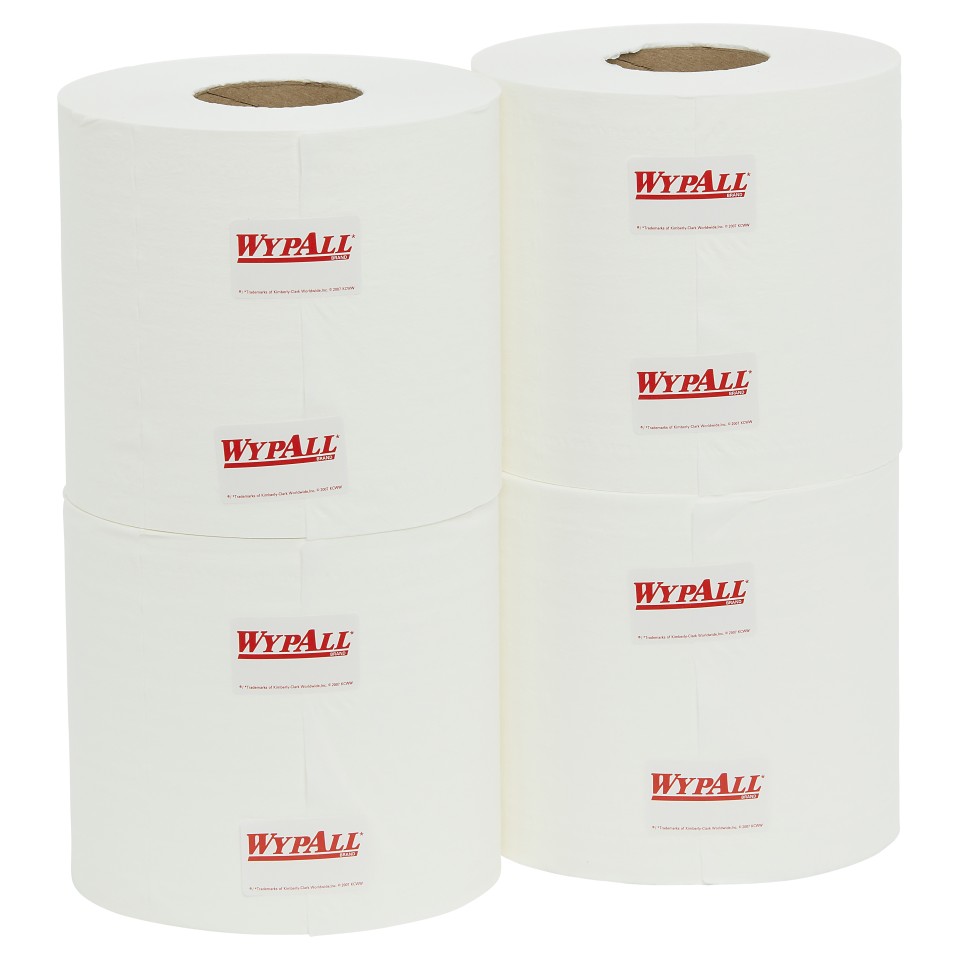 WypAll L10 Regular Duty Control Centrefeed Wipers 1 Ply 94125 White Carton of 4