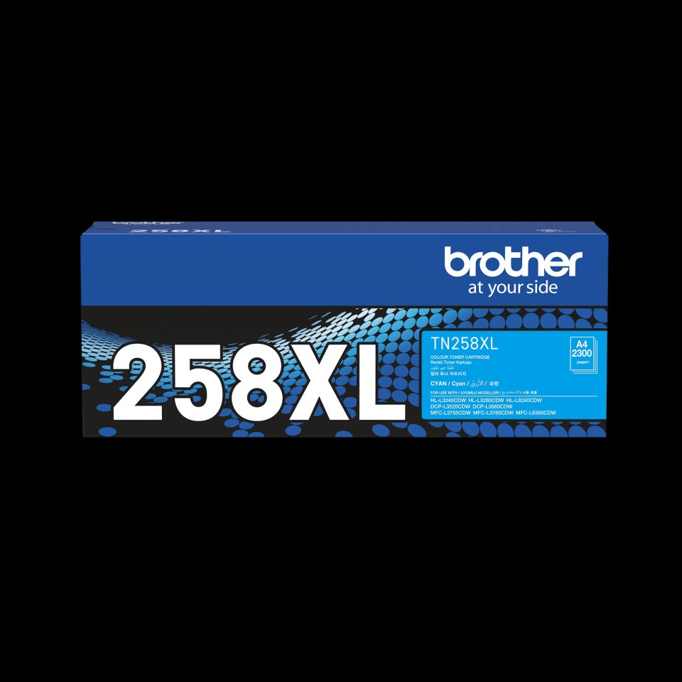 Brother Laser Toner Cartridge TN258 High Yield Cyan